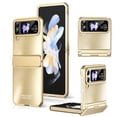 thumbnail image 1 of MonsDirect for 6.7 inch Samsung Galaxy Z Flip 4 5G 2022 Case, Hinge Protection Plating Frame Hard PC Back Shell Slim Shockproof Full Coverage Bumper Protective Shell Cover for Galaxy Z Flip 4, Gold, 1 of 7