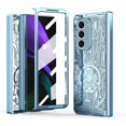 thumbnail image 1 of MonsDirect for 7.6 inch Samsung Galaxy Z Fold 2 5G 2020 Case, Mechainical Gear Clear Plating Frame Hard PC Back Shell With Screen Protector, Slim Folding Hinge Protection for Galaxy Z Fold 2, Blue, 1 of 2