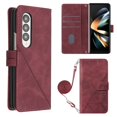 thumbnail image 1 of MonsDirect for 7.6 inch Samsung Galaxy Z Fold 4 2022 Case, Slim Suede Leather Stand Folio Cover with Auto Sleep/Wake Card Slots & Hand Strap Anti-Fall Protective Case for Galaxy Z Fold 4, Red, 1 of 5