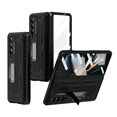 thumbnail image 1 of MonsDirect for 7.6 inch Samsung Galaxy Z Fold 4 5G 2022 Case, Anti-Fall Shockproof Hard PC Back Shell with Kickstand, Shell Membrane Integrated & Soft TPU Retractable Hinge for Galaxy Z Fold 4, Black, 1 of 7