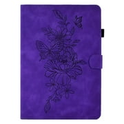 MonsDirect Case for 6" All-New Amazon Kindle 11th Generation 2022 (Model: C2V2L3) Suede Leather Cover with Stand, Auto Wake/Sleep with Pen Holder for New Kindle 11th Generation 2022 Release, Purple