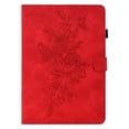 thumbnail image 1 of MonsDirect Case for 6" Kindle Paperwhite 5/6/7/10th Generation 2012-2018 (Model: EY21 / DP75SDI / PQ94WIF), Suede Leather Protective Cover with Stand, Auto Wake/Sleep Function with Pen Holder, Red, 1 of 7