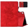 thumbnail image 1 of MonsDirect Case for iPad iPad 9th Generation 10.2 inch 2021-2019, 8th/7th Generation Suede Multi-Angle Stand Cover with Smart Wake/Sleep & Pen Holder & Card Slots for iPad 10.2/Pro 10.5 inch, Red, 1 of 7