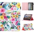 thumbnail image 1 of MonsDirect for Fire HD 10 Tablet Case (2021 Release 11th Generation) & Fire HD 10 Plus Tablet Case, Smart Auto Wake Sleep Folio Case Stand Protective Cover with Card Slot, Rose Flower, 1 of 7