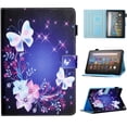 thumbnail image 1 of MonsDirect for Fire HD 10 Tablet Case (2021 Release 11th Generation) & Fire HD 10 Plus Tablet Case, Smart Auto Wake Sleep Folio Case Stand Protective Cover with Card Slot, Butterfly, 1 of 7