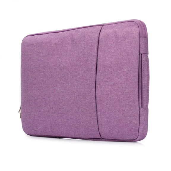 MonsDirect Laptop Sleeve Case with Handle for 11-12 inch Notebook, Universal Computer Polyester Bag with Accessory Pocket Carrying Case, Shockproof Slim Cover for MacBook, Lenovo, HUAWEI, Purple
