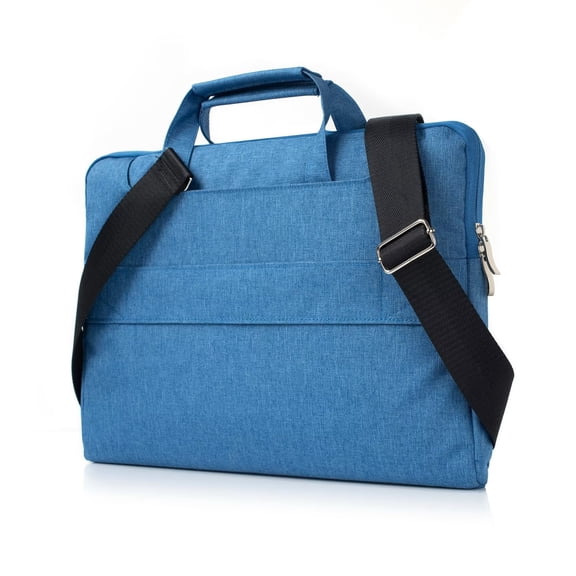 MonsDirect Tablet Sleeve Bag with Handle & Shoulder Strap for 11-12 inch NoteBook, Universal Computer Polyester Bag with Pocket Carrying Case, Shockproof Cover for MacBook, Lenovo, HUAWEI, Blue