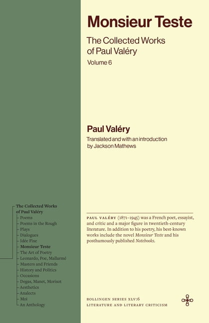 Bollingen Recollections Monsieur Teste: The Collected Works of Paul ValÃ©ry, Volume 6, (Hardcover)