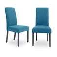 thumbnail image 1 of Monsoon Aprilia Upholstered Dining Chairs (Set of 2) Blue Wood, Rubberwood, 1 of 5