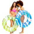 thumbnail image 1 of Monsoon [Citrus] 2-Pack Luxury Pool Floats Swimming Float Beach Tube Floaties Ring Tubes BLUE GREEN, 1 of 6