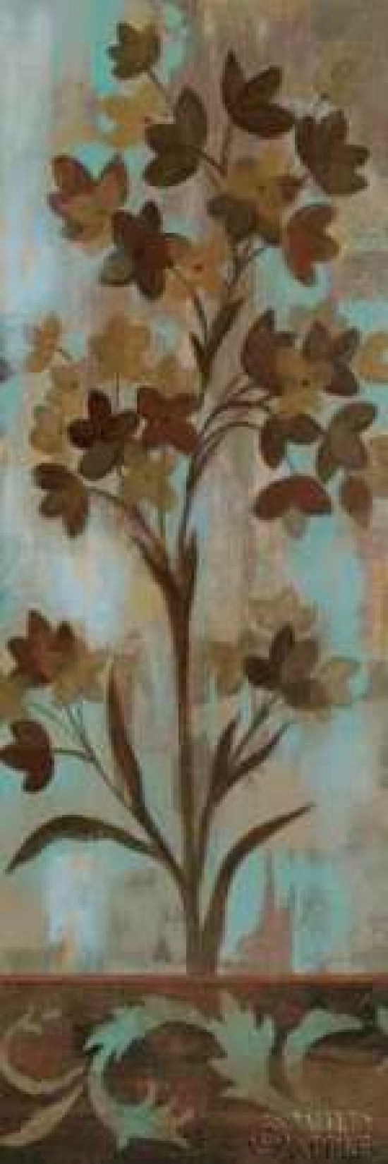Monsoon Florals I Canvas Art - Silvia Vassileva (12 x 36)