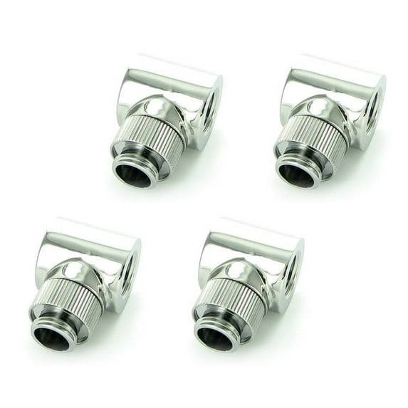 Monsoon G1/4" 90 Degree Rotary Fitting with Light Port, 3/4" OD Matched Body, Chrome, 4-pack