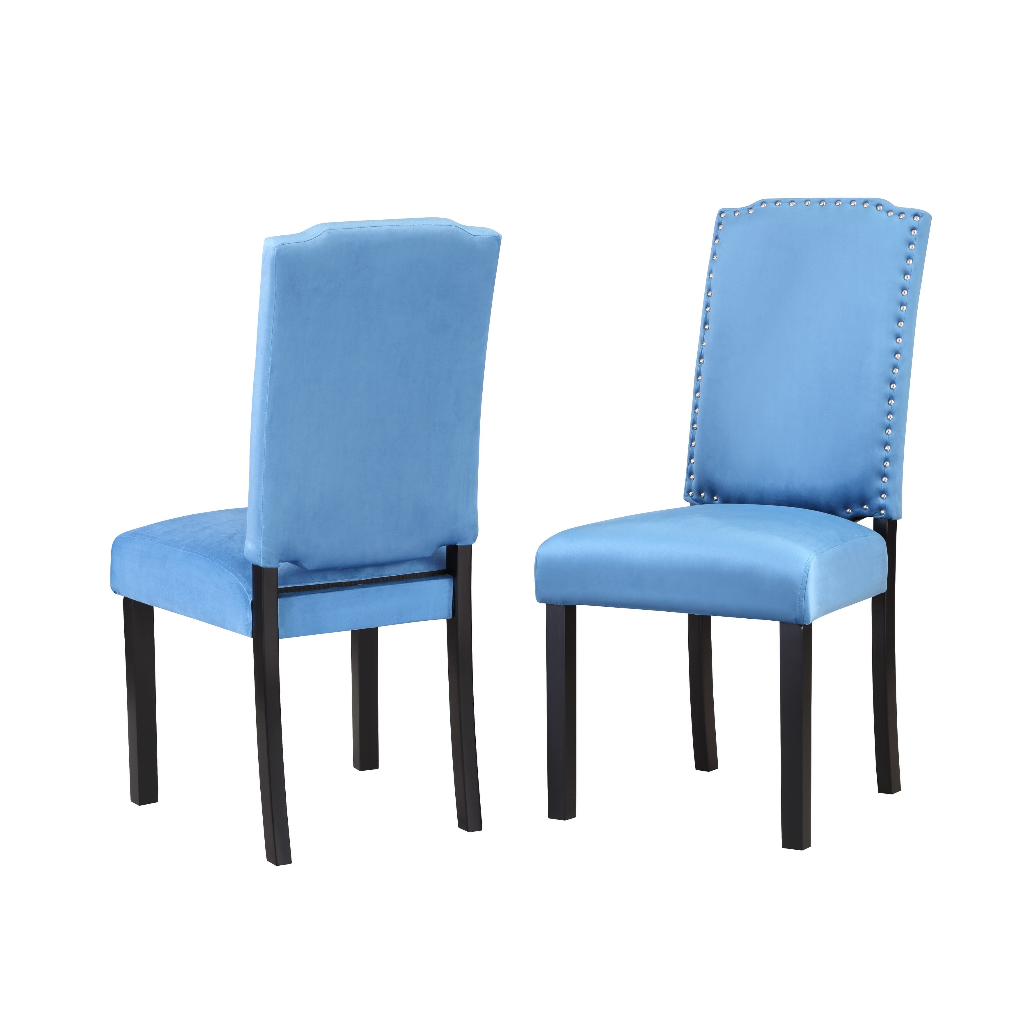 Monsoon Pacific Ellica Velvet Dining Chairs (Set of 2) Sky Blue