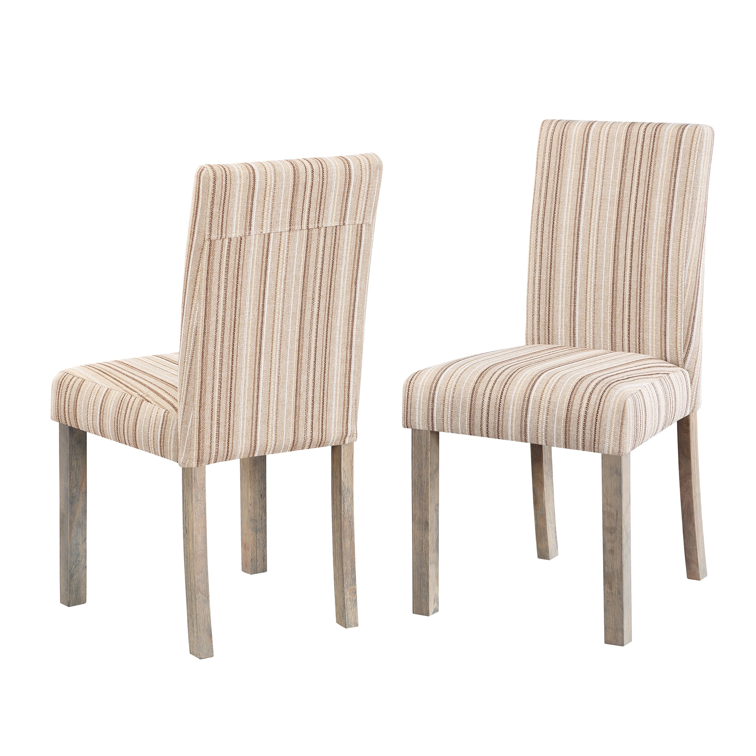 Monsoon Pacific Mai Boucle Dining Chairs (Set of 2) Beige Strip.