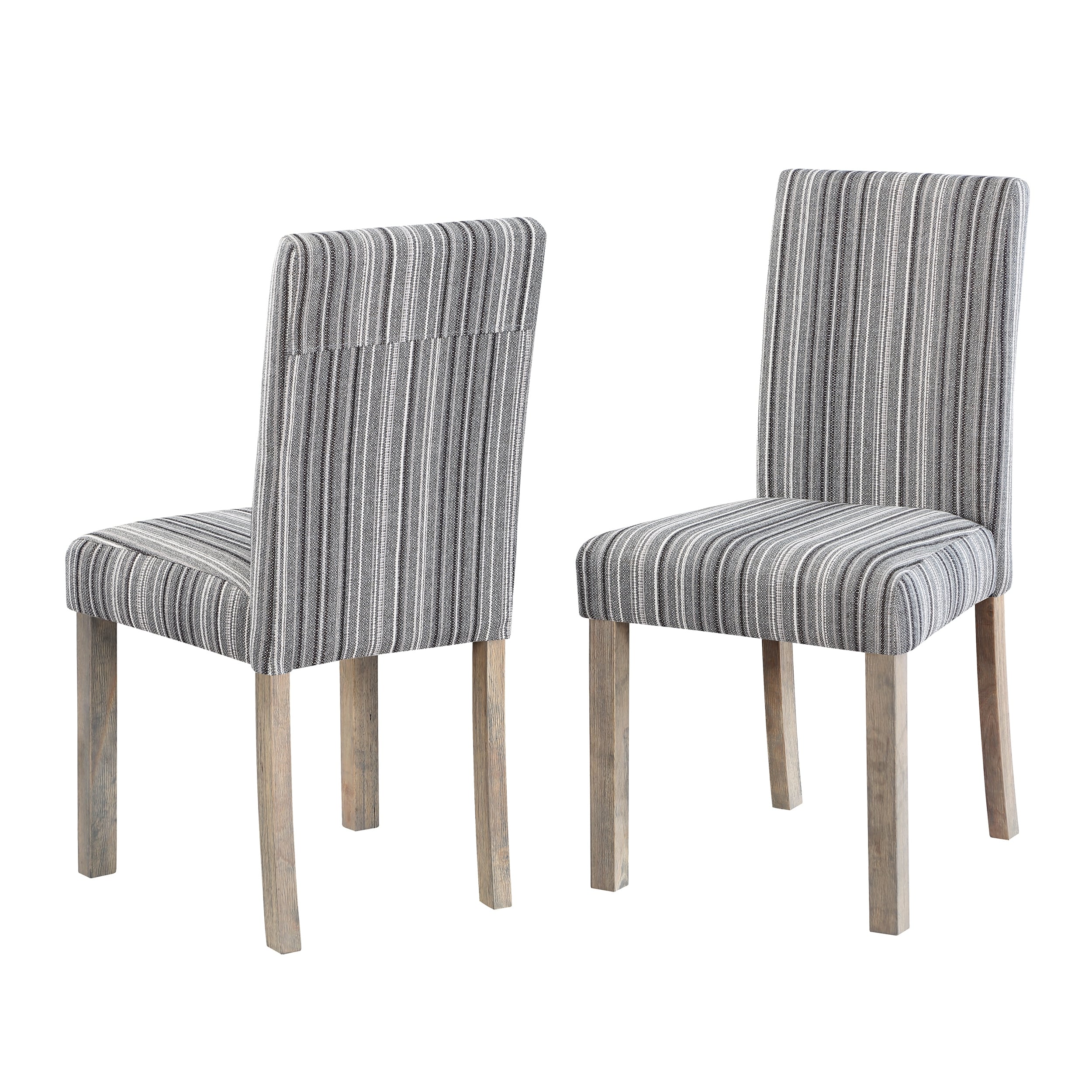 Monsoon Pacific Mai Boucle Dining Chairs (Set of 2) Grey Stripe.