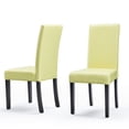 thumbnail image 1 of Monsoon  Villa Faux Leather Parson Dining Chairs (Set of 2) Wax Green, 1 of 5