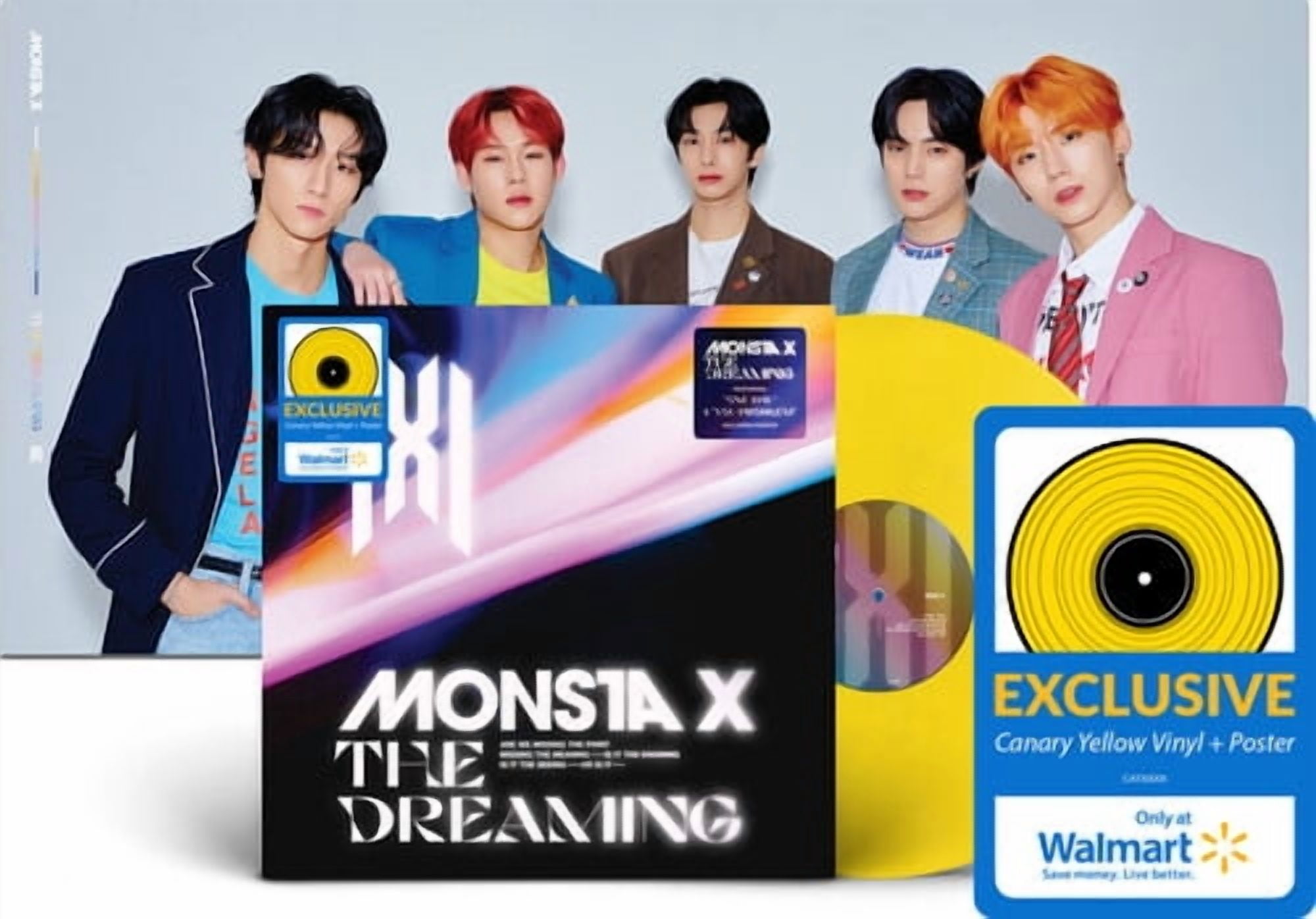 Monsta X - The Dreaming (Canary Yellow Vinyl + Poster) (Walmart