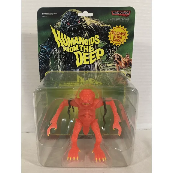 Monstarz Humanoids from the Deep 3.75" Scale Retro Figure Blood Beach red glow