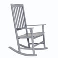 thumbnail image 1 of Monstay Mahogany Outdoor Wooden Porch Rocking Chair, Slate Gray, 1 of 10
