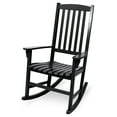 thumbnail image 1 of Monstay Outdoor Wooden Porch Rocking Chair, Black Color, Weather Resistant Finish, 1 of 13