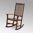 thumbnail image 1 of Monstay Outdoor Wooden Porch Rocking Chair, Natural Brown Color, Weather Resistant Finish, 1 of 8