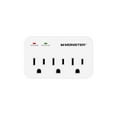 thumbnail image 1 of Monster 1601 Just Power It Up Surge Protector Wall Tap, White, 1 of 6