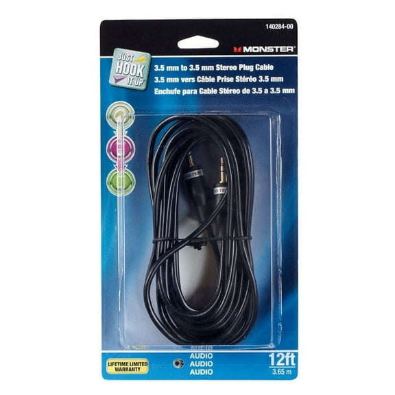 Monster 140284-00 Stereo Cable  Gold - 12 ft.