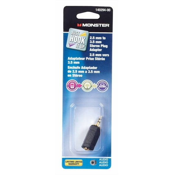 Monster 140294-00 Stereo Jack Adapter Black