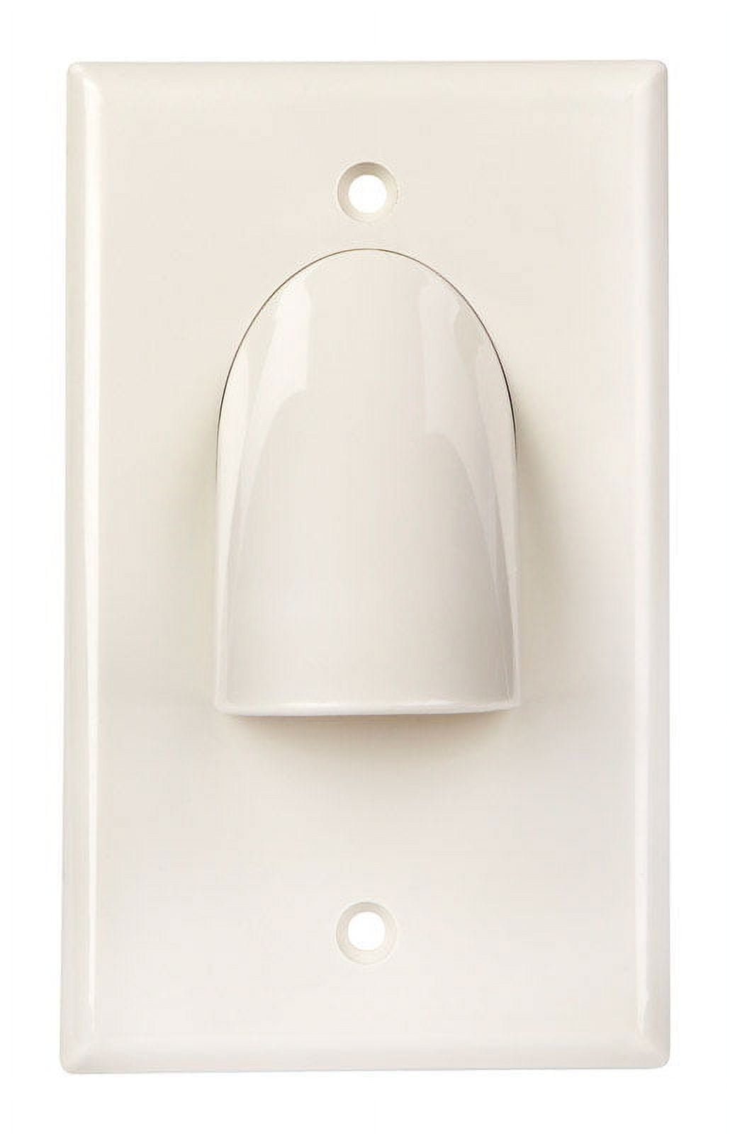 Monster White Plastic Home Theater Wall Plate with Dual Openings