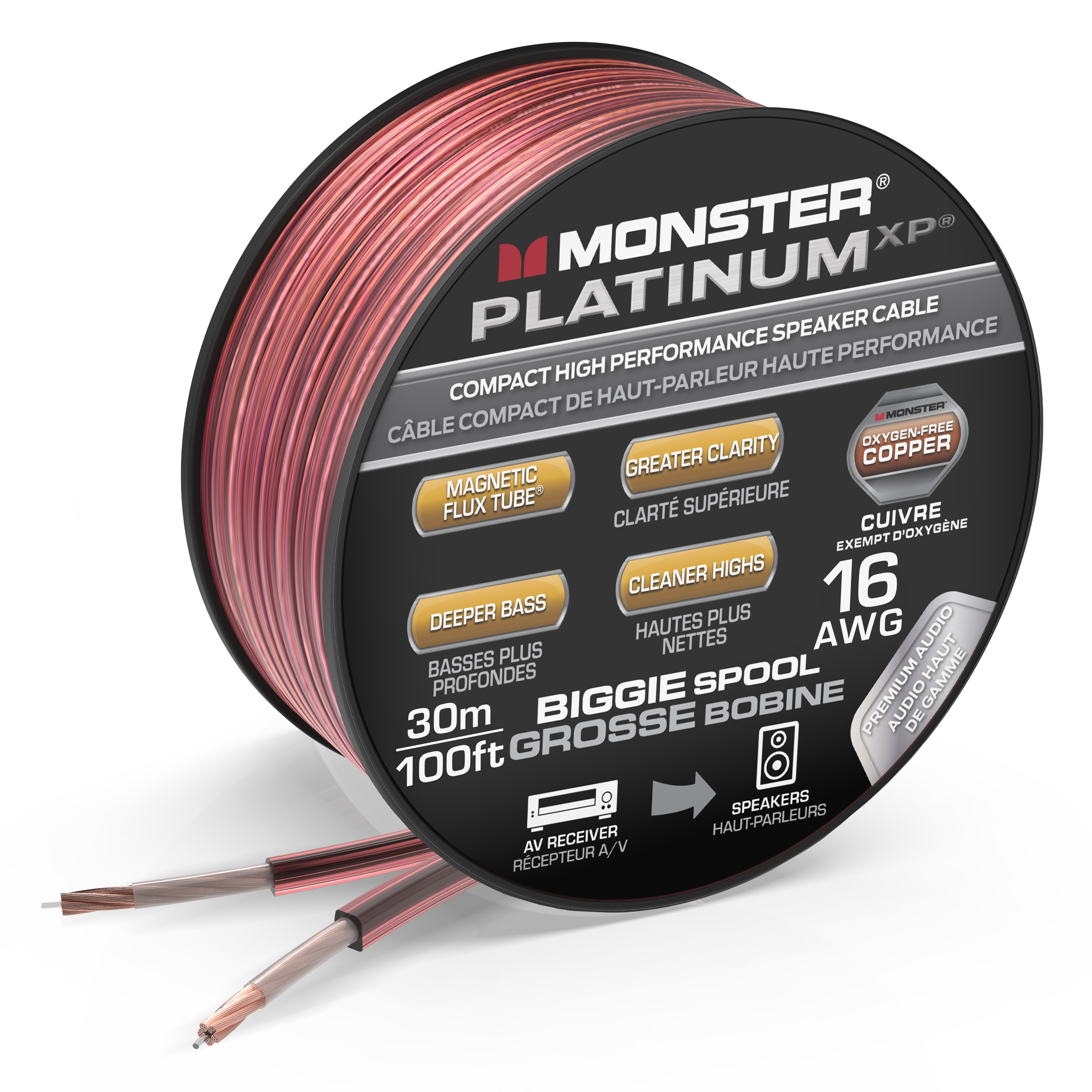 Monster 16 AWG Speaker Wire Advanced Performance XP Speaker Cable 100