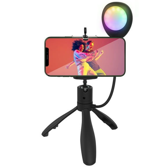 Monster 2-in-1 Multi-color White Dimmable Selfie Mount, 3 White Light Brightness