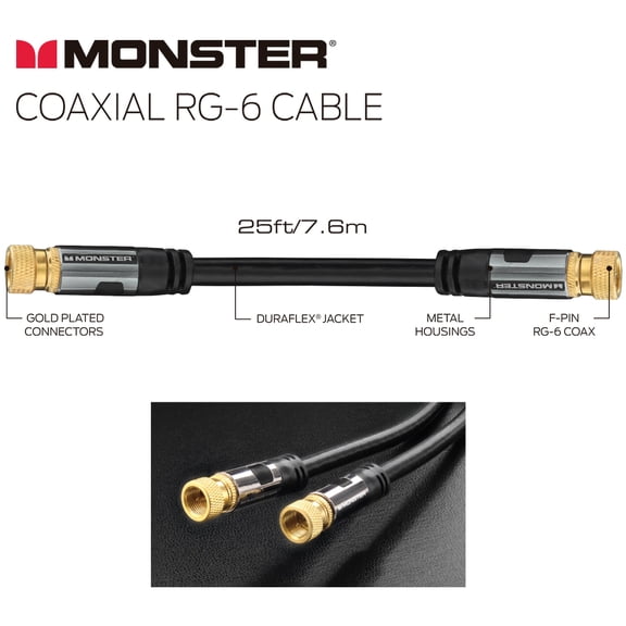Monster 25-foot RG-6 Coaxial Cable