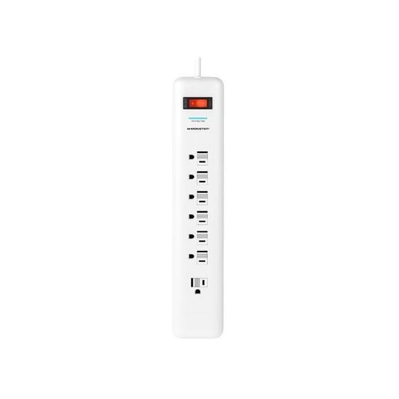 Monster 3001102 6 ft. 7 Outlets Power Strip with Surge Protection, White