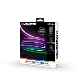 Monster 6.5 ft. Sound Reactive Flexible Color-Changing USB LED Light Strip, USB Powered