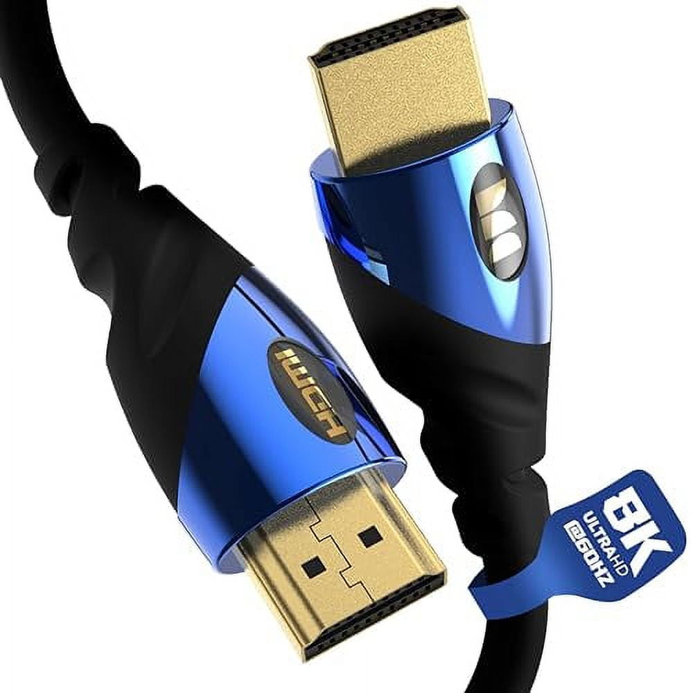 Jansicotek 8K HDMI 2.1 Ultra High Speed 48Gbps Cable Compatible with Apple  TV Roku Netflix Playstation Xbox One X Samsung Sony LG, 10ft/3m 