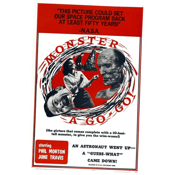 Monster A Gogo Movie Poster 12x16 Print on Metal Sign 12in x 16in Square Adults Best Posters