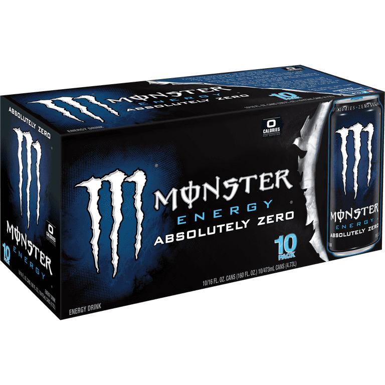 Monster Absolutely Zero Energy Drink, 16 Fl. Oz., 10 Count
