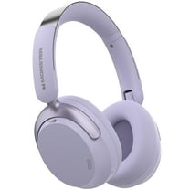 Monster Active Noise Canceling Headphones, Over-Ear Wireless Bluetooth Headphones with 6 Mics, 70H Playtime and 3 EQ Modes, Deep Bass, Foldable Comfort Design for Travel, Purple