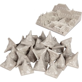 Monster Adventure Terrain- 25pc 1x1 Paintable Cavern Stalagmite Bulk Set- Stackable 3-D Tabletop Customizable World Builder Compatible with DND Dungeons Dragons, Pathfinder, and All RPG Games