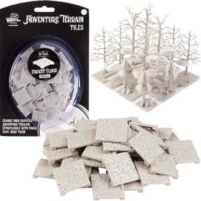 Monster Protectors Monster Adventure Terrain- 50pc Forest Floor Tile Expansion Pack- Paintable 1x1" Tile Set- Creates Amazing Table Top Terrain