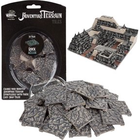 Monster Adventure Terrain- 50pc Rock Tile Expansion Pack- Hand-Painted 1x1 Tile Set- Easy Snap Creates Amazing Tabletop Terrain in Minute- Customize Your D&D and Pathfinder Dungeons Your Way