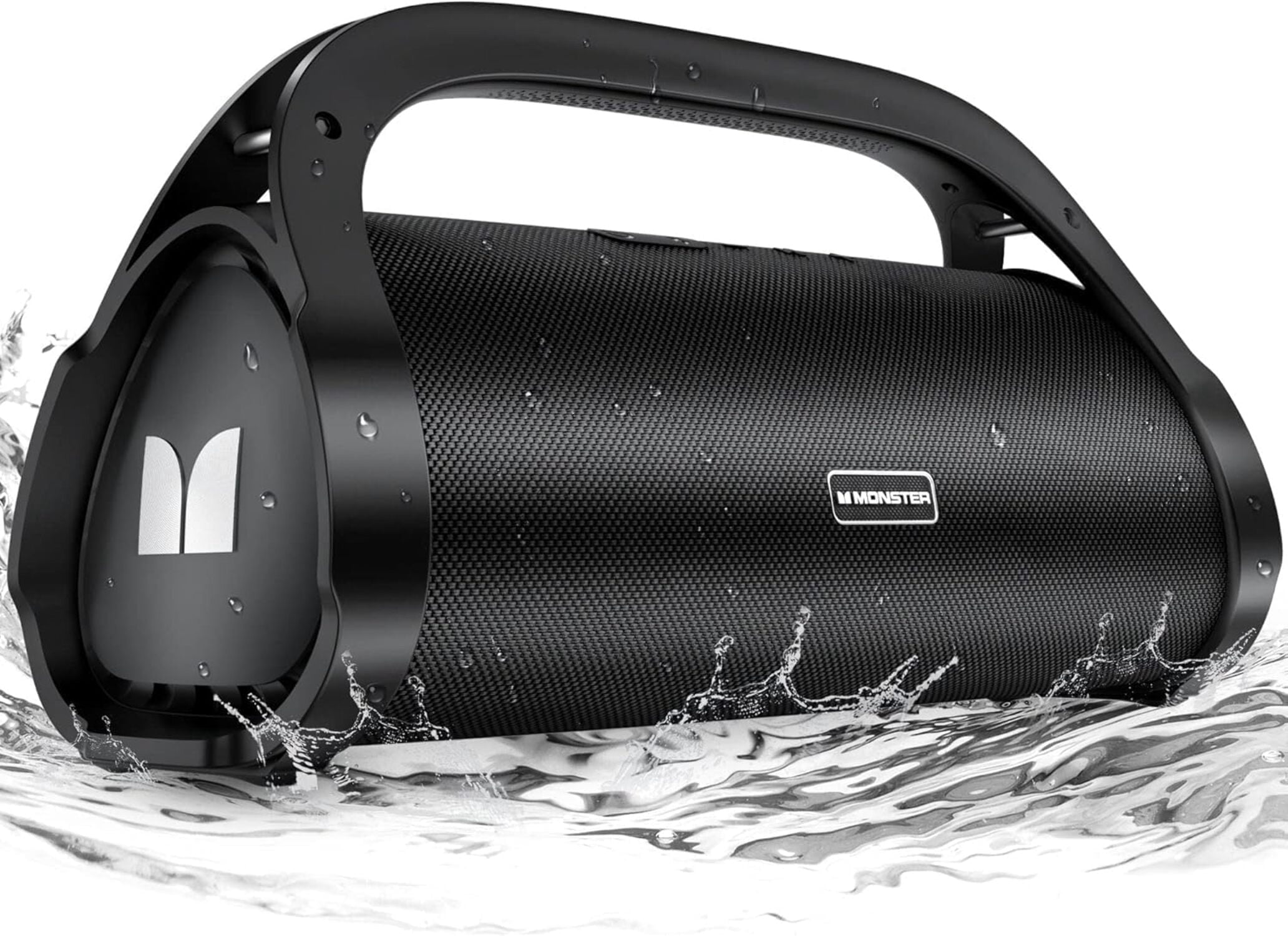 Monster Adventurer Max Boombox Bluetooth Speaker, 100W Sound, Dual Subwoofers, IPX7 Waterproof for Home, Parties, Beach