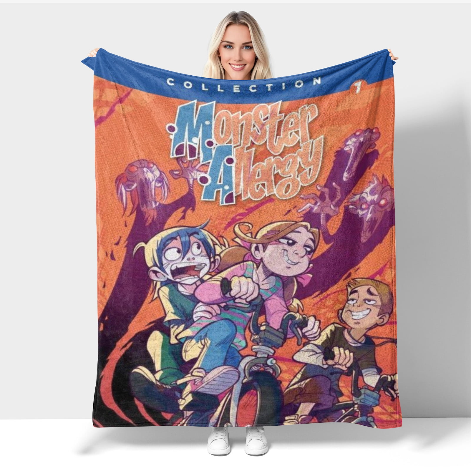 Monster Allergy Blanket Multiple Sizes 50"X40",Throw Blankets Flannel