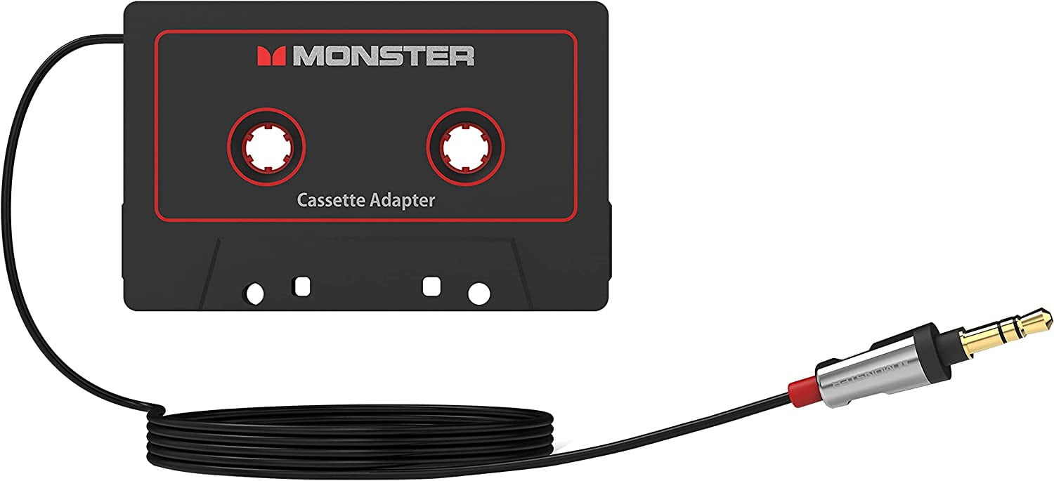 Monster Aux Cord Cassette Adapter 800 iCarPlay for Car Tape Deck