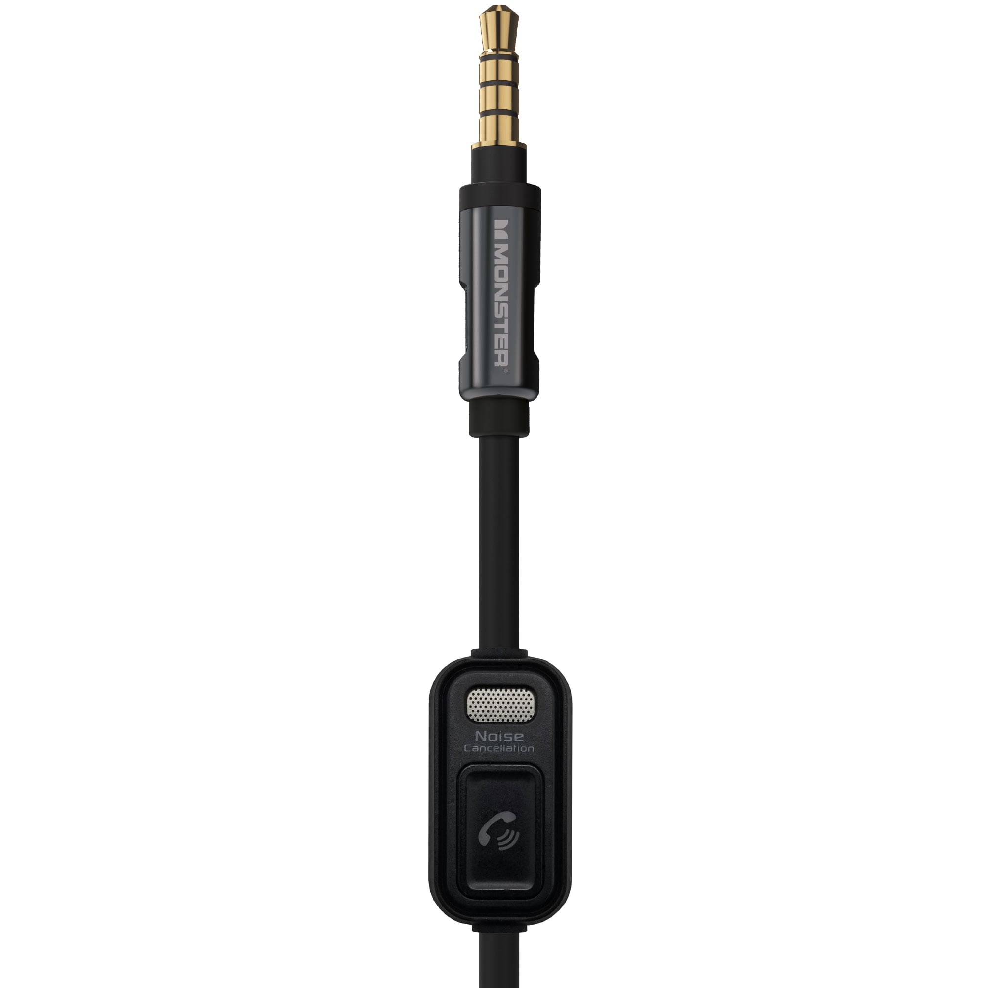 Monster Auxiliary Audio Cable with Hands-Free Microphone, 3 ft