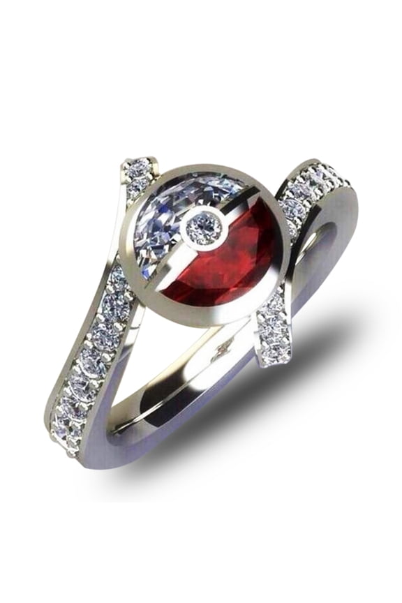 Monster Ball Shaped Tiny Zircon Midi Finger Rings