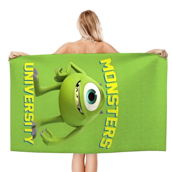Monster Bash patterned towel 30.7  59 inches microfiber quick drying lightweight and comfortable enhancing beach style