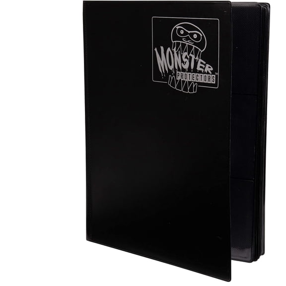 Monster Binder - 9 Pocket Trading Card Album - Matte Black - Holds 360 Yugioh, Magic, and Pokemon Cards