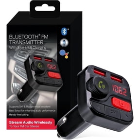 Monster Bluetooth FM Transmitter for Cars with 2 USB Ports, 3.4A , 7.9 x 2.8 x 2.2, 0.25lb