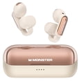 thumbnail image 1 of Monster Open Ear Wireless Earbuds, Comfortable Clip-on Earbuds  with Noise Cancellation,  Touch Control & IPX5 Waterproof Headphones for Sport, White, 1 of 7